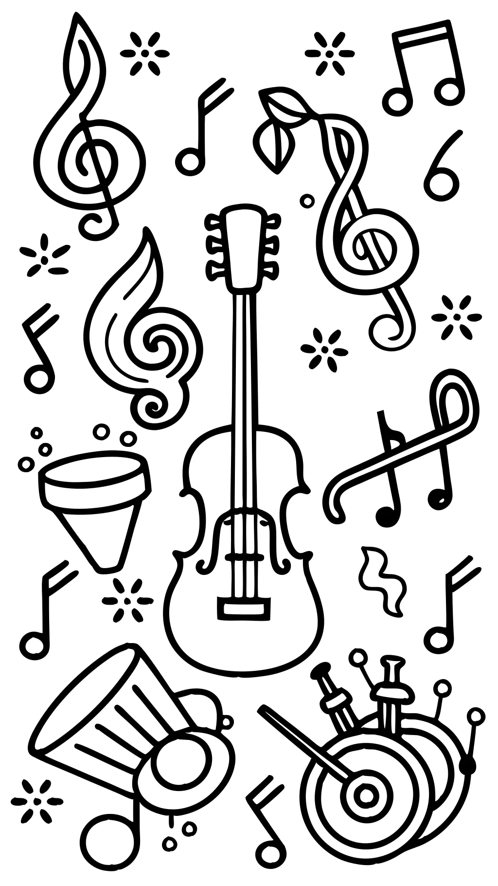 coloring pages of music notes